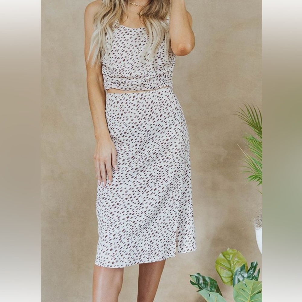 Kittenish by Jesse James Decker CiCi Cream tank and Skirt Set